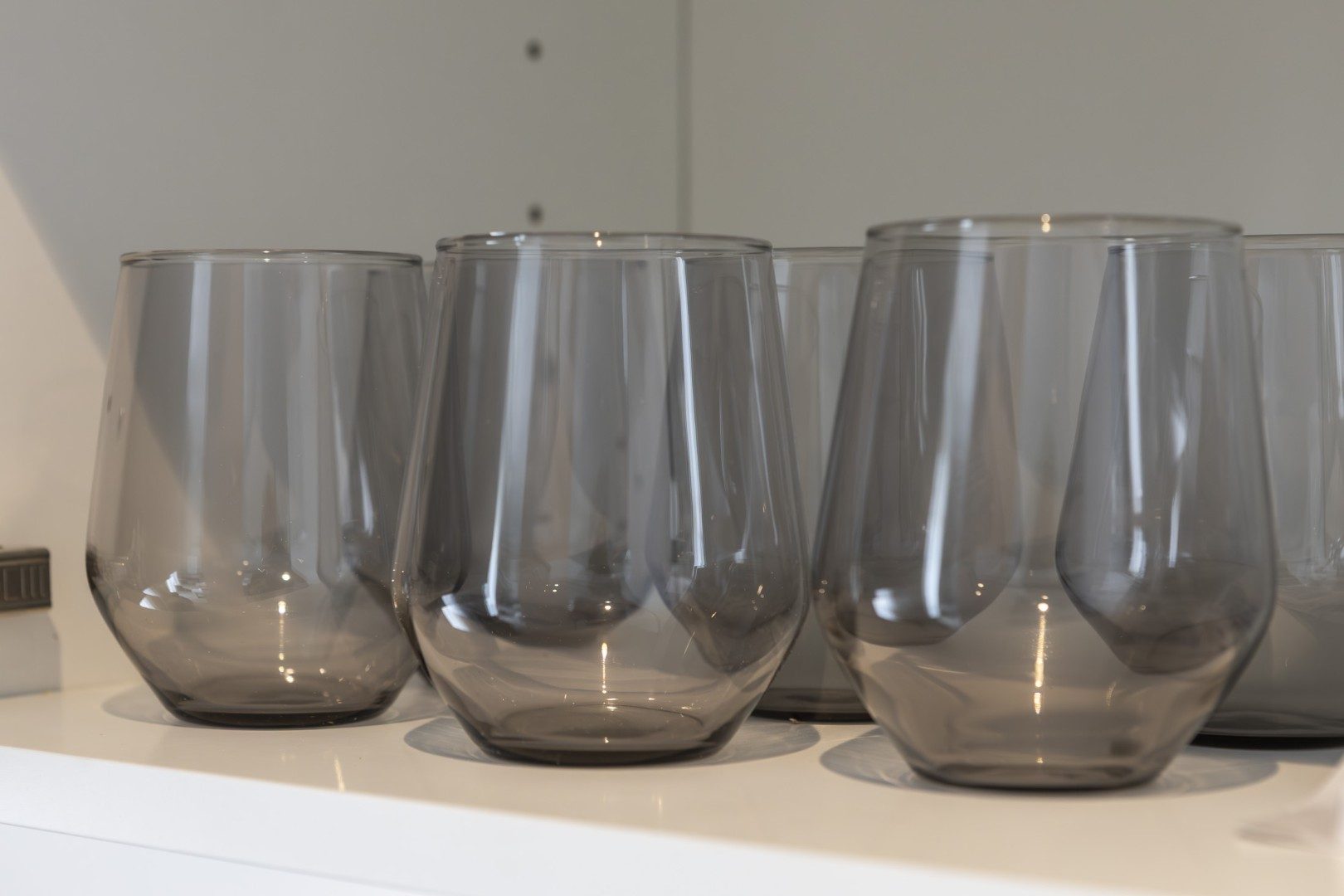 Vasos de cristal del menaje del Estudio Boutique